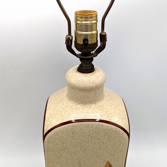 Rare 1950s 10th Dragoons Infantry Table Lamp Ceramic Stoneware Military Army - Picture 5 of 8